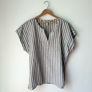 Striped Linen Shirt // Ellen Tracy